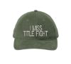 Picture of I Miss Title Fight Embroidered Green Corduroy Hat Metal Buckle Closure