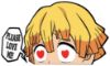 Picture of Zenitsu Agatsuma Love Demon Slayer Peeking Window Vinyl Decal Anime Sticker 6 Inches